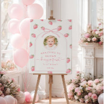 Berry First Birthday Photo Welcome 