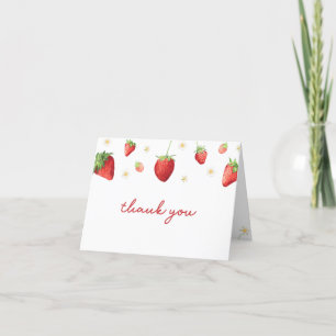 Berry fraise Carte de remerciements Baby shower su