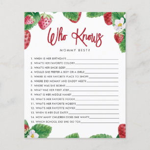 Berry fraise Sweet Qui Connaît Mommy Game