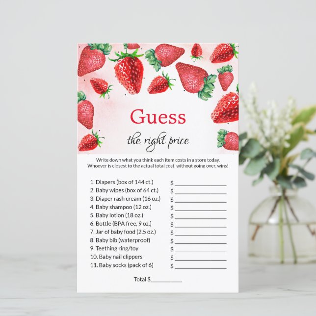 Berry Guess au bon prix Baby shower Jeux (Debout devant)