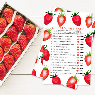 Berry In Love fraise Fête des mariées Devine Qui