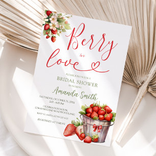 Berry In Love Strawberry Bridal Show Invitation