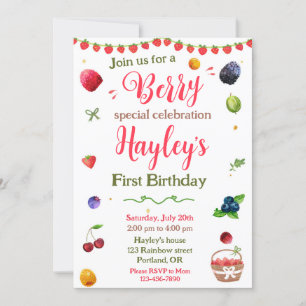 Berry invitation anniversaire Berry invitation de