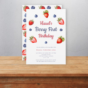 Berry Invitation de premier anniversaire