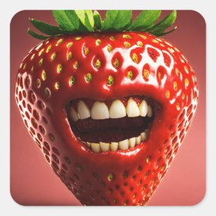 "Berry Laughn : Drôle Stickers fraise"