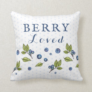 Berry Loved Blueberries Jeter Oreiller
