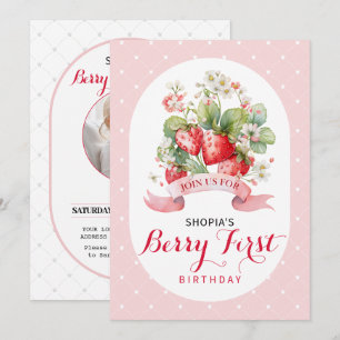 Berry Lovely First Birthday Party Invitation