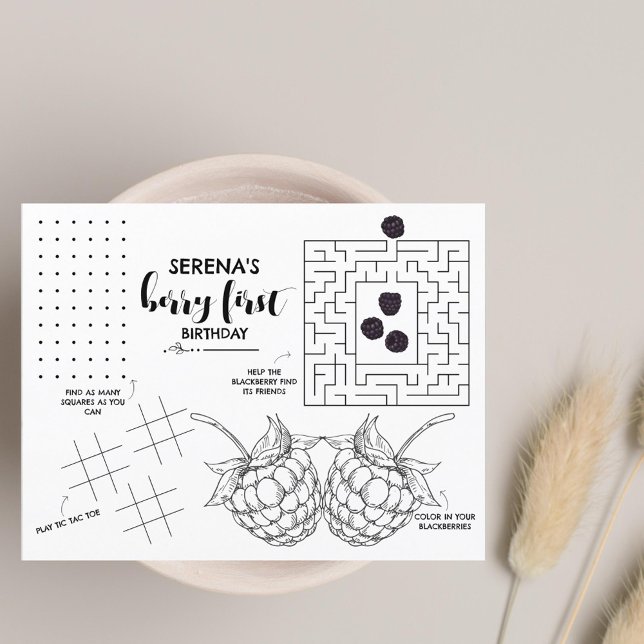 Berry Premier Anniversaire | Activité Enfants Mûre (Créateur téléchargé)