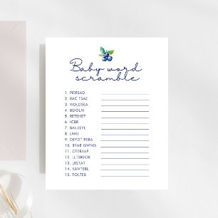 Berry Sweet Baby shower Baby Word Scramble Jeu