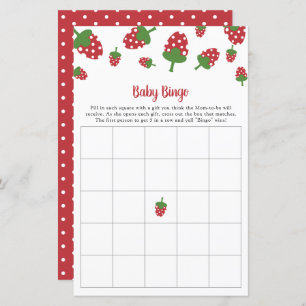Berry Sweet Baby shower Bingo Game Party Activité