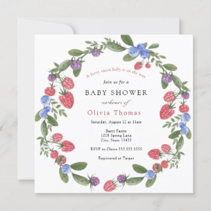 Berry Sweet Baby shower Invitation