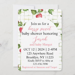 Berry Sweet Baby shower Invitation