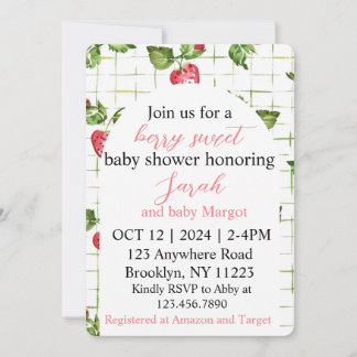 Berry Sweet Baby shower Invitation