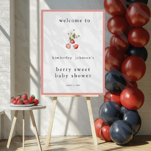Berry Sweet Baby shower Marine Affiche de bienvenu