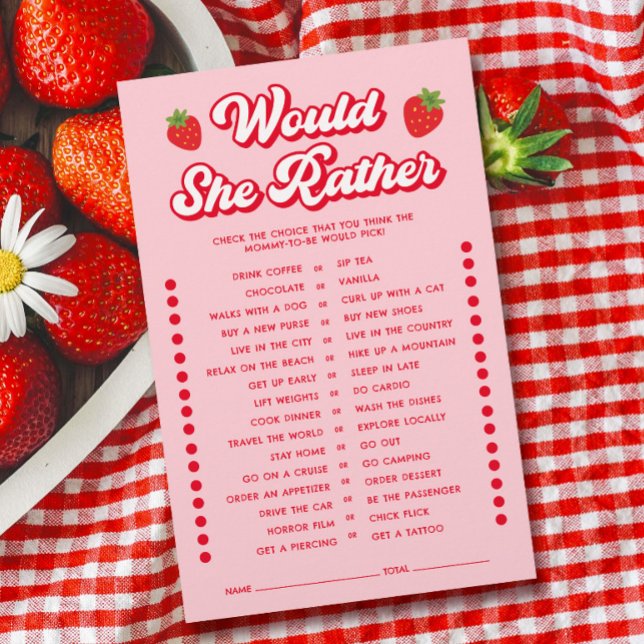 Berry Sweet Baby shower Voudrait-Elle Plutôt Jouer (Créateur téléchargé)