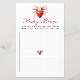 Berry Sweet Coquette Baby Bingo Game