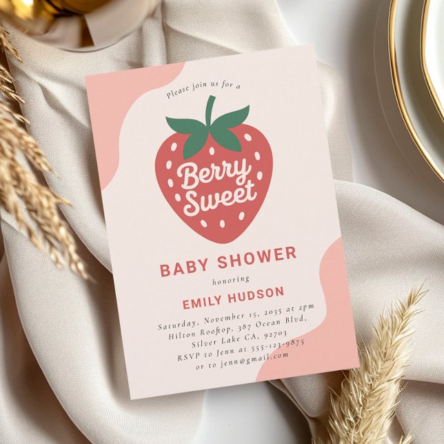 Berry Sweet Cute Baby shower Invitation (Créateur téléchargé)