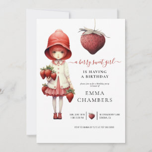 Berry Sweet Girl Anniversaire Fête Invitation