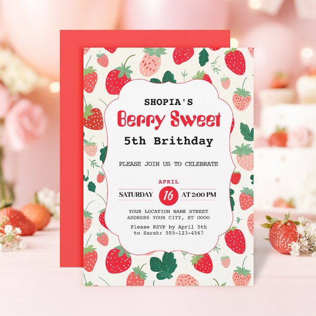 Berry Sweet Invitation d'anniversaire (Créateur téléchargé)