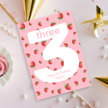 Berry Sweet Strawberry Bonne carte d'anniversaire