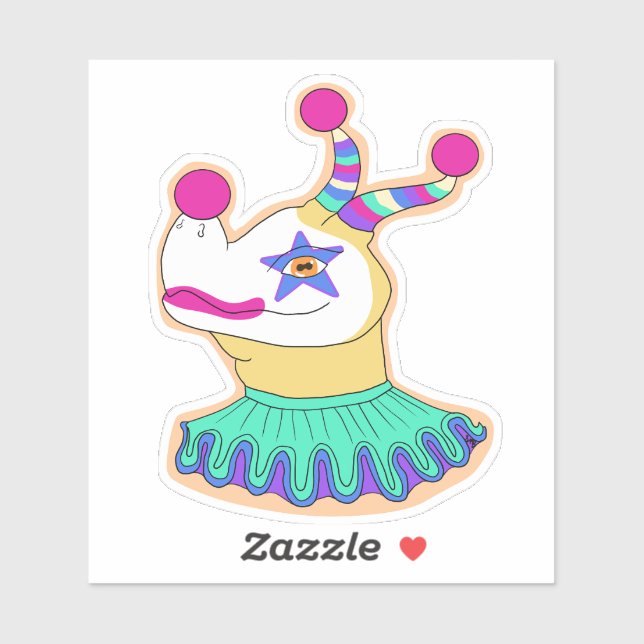 Bert the Clown Dragon Sticker (Feuille)