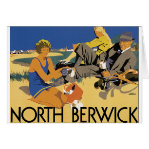 Berwick, affiche vintage de voyage de l'Ecosse