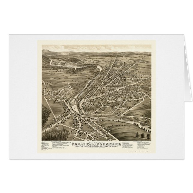 Berwick, MOI et Great Falls, carte panoramique de (Devant horizontal)