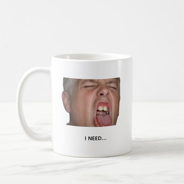Besoin de café Mugs drôles de café mémorable (Gauche)