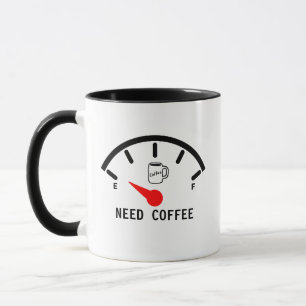 Besoin De Café Plus De Caféine Drôle Humour Mug