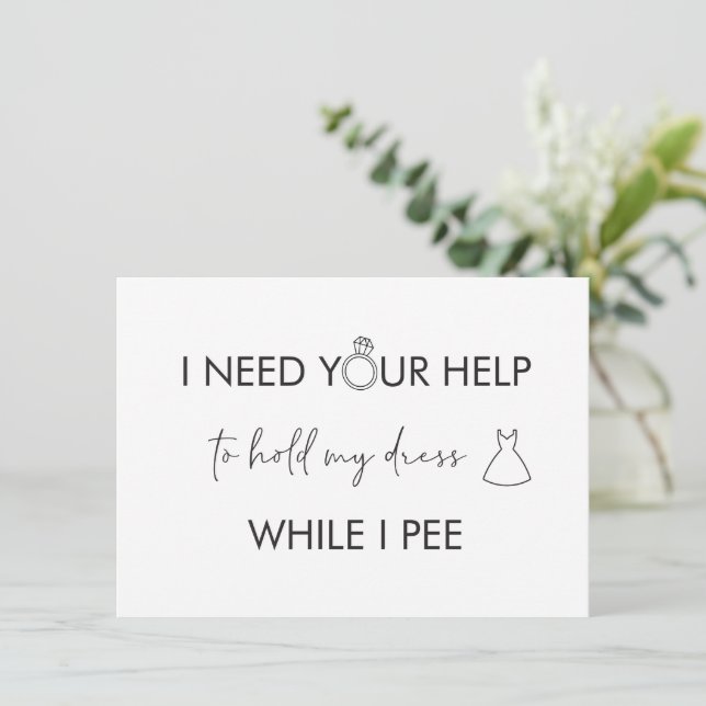 Besoin de votre aide bridemaid proposition carte p (Debout devant)