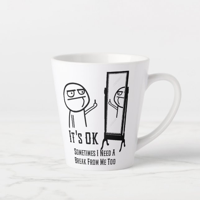 Besoin d'une pause Latte Mug (Droite)