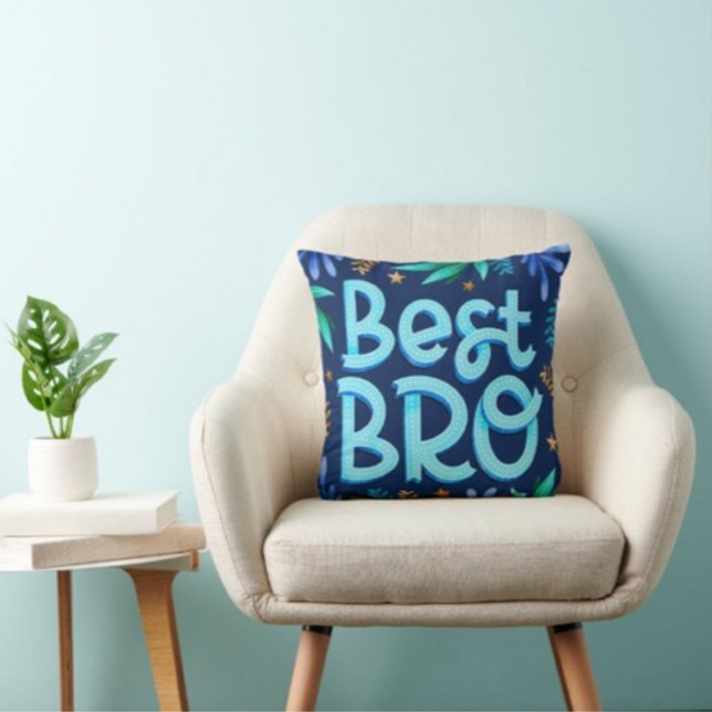 Best Bro Modern Typography lancer oreiller (Créateur téléchargé)