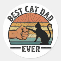 Best Cat Dad Ever Funny Cat Lover Sticker