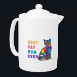 Best cat mère ever text multicolor cute cat lover<br><div class="desc">This design has a cute cat/kitten in a multicolor painted style. the test says "best cat mamever" added in colors complementng the colors of the cat. This beautiful colorful cat print is great for any cat lover, poison à la main, poison à la main, à la main, à la main,...</div>