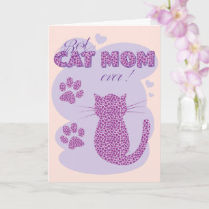 Best Cat Mom   Carte de voeux pour la fête des mèr