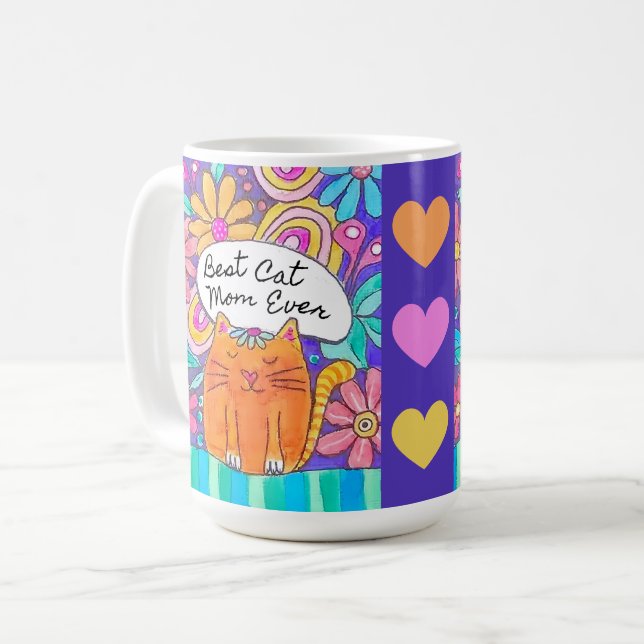 Best Cat Mom Ever Cat Lover Gift Mug (Devant gauche)