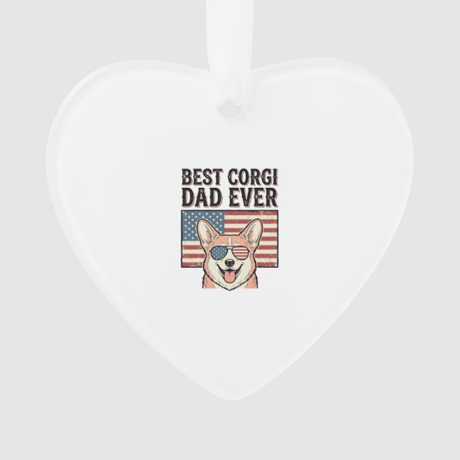 Best Corgi Dad Ever Patriotic Vintage Dog Shirt_1 (devant)
