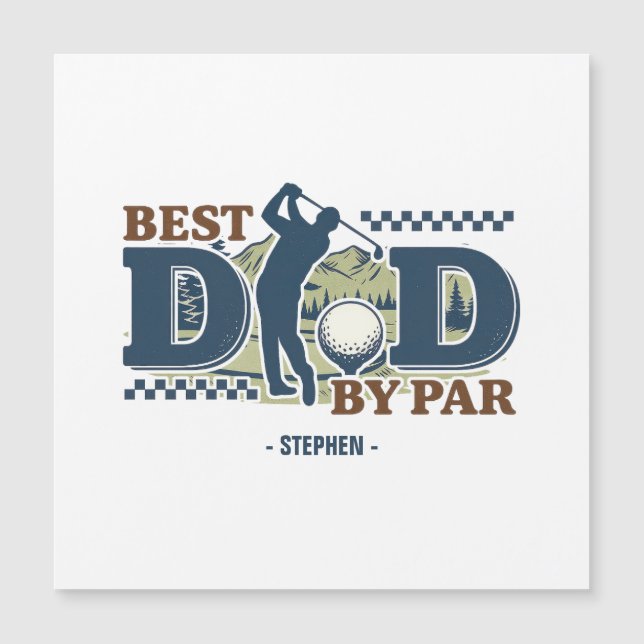 Best Dad By Par - Golf Papa Silhouette Design (Devant)