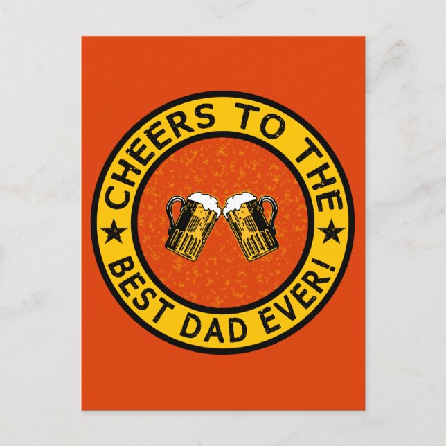 BEST DAD EVER carte postale personnalisée (Devant)