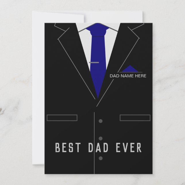 Best DAD Ever Father's Day Card - Your Text / nom (Devant)