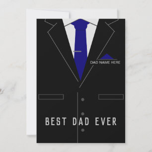 Best DAD Ever Father's Day Card - Your Text / nom