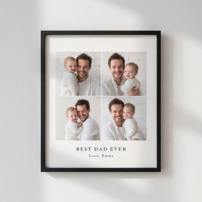 Best Dad Ever Photo Poster | Personalized Gift  (Créateur téléchargé)