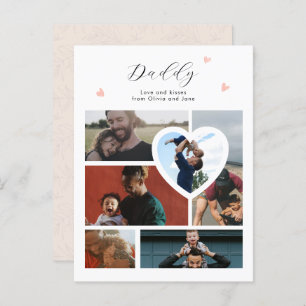 Best Daddy Gift 6 Photo Collage Love Carte postale