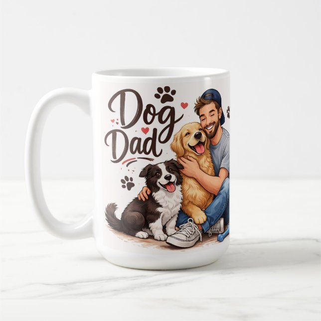 Best Dog Dad Ever Coffee Mug – Dog Lover Gift (Gauche)