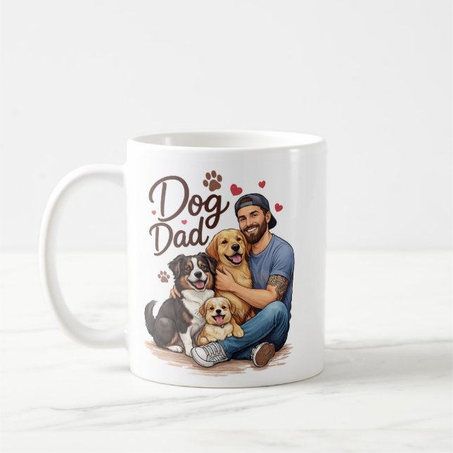 Best Dog Dad Ever Mug – Funny Gift for Proud Dog F (Gauche)
