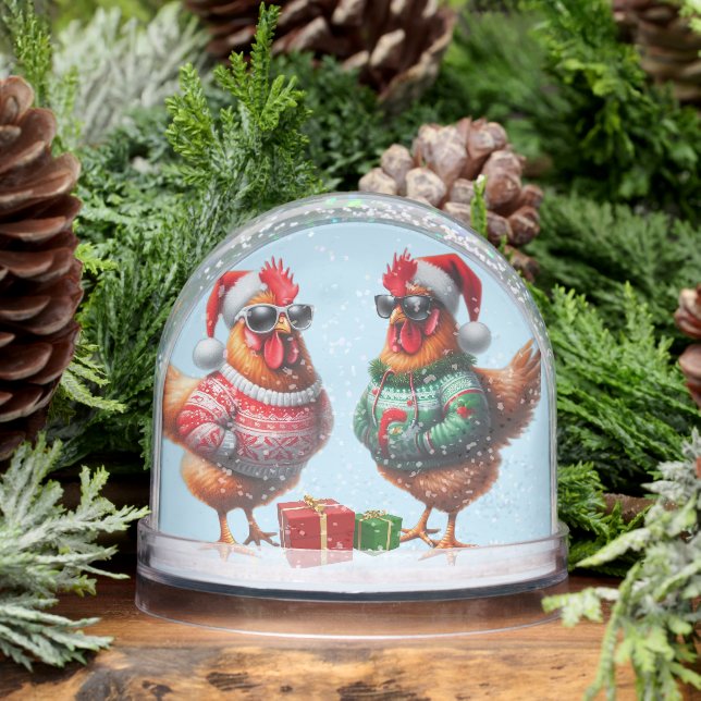 Best Friend Chicken Christmas Snow Globe (Hiver)