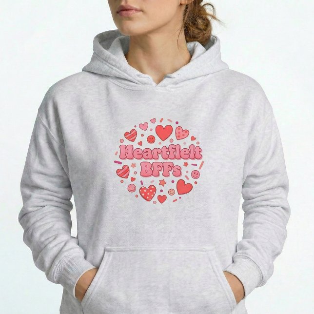Best Friend Whimsical Friendship Pullover Hoodie (Créateur téléchargé)