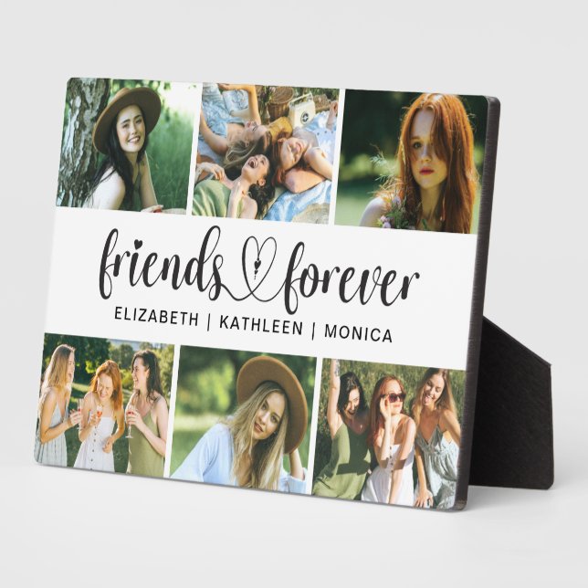 Best Friends Forever Script Photo Collage Plaque (Côté)