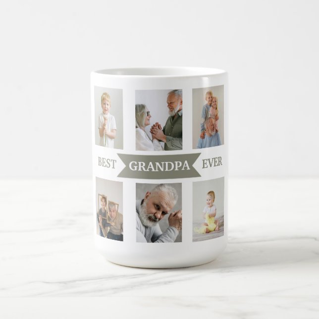 Best Grandpa Ever – Personalized Photos Mug (Centre)