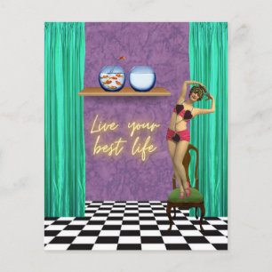 Best Life Funky Vintage Kitsch Papier à gratter